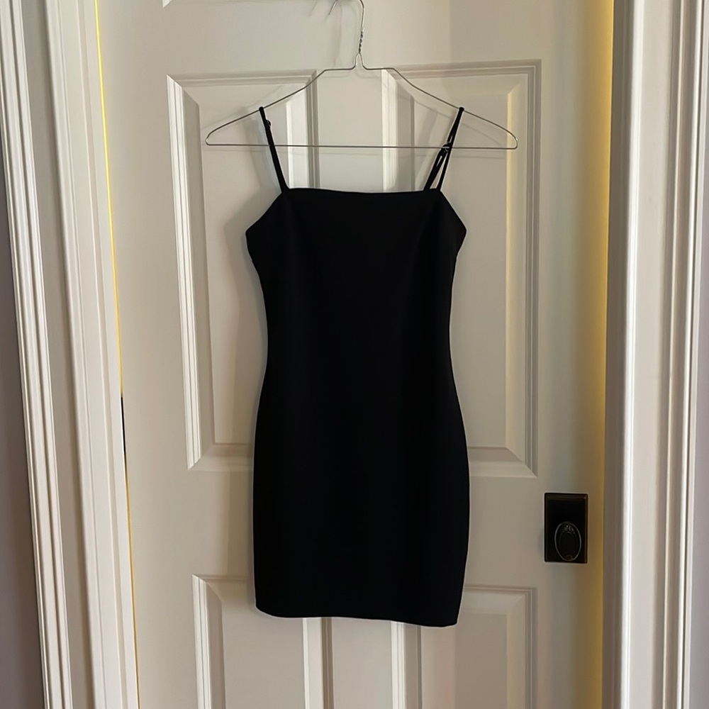 Black mini dress